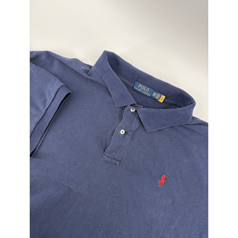 Polo Ralph Lauren Men 3XB Navy Blue Short Sleeve Classic Fit Polo Shirt Red Pony